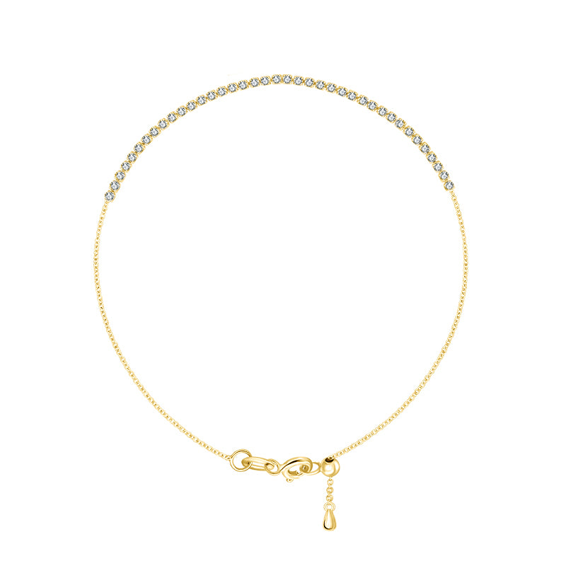 18k Gold 0.5 Carat Half Tennis Diamond Bracelet - Genevieve Collection