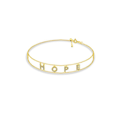 18k Gold "Hope" Diamond Bracelet - Genevieve Collection