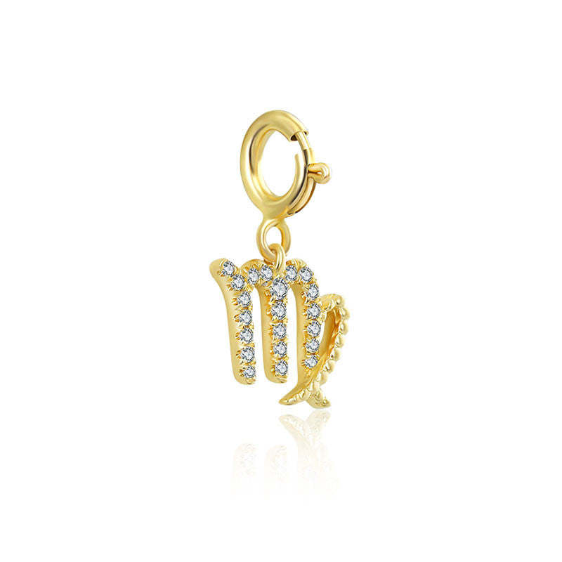 18k Gold Virgo Zodiac Sign Diamond Charms - Genevieve Collection