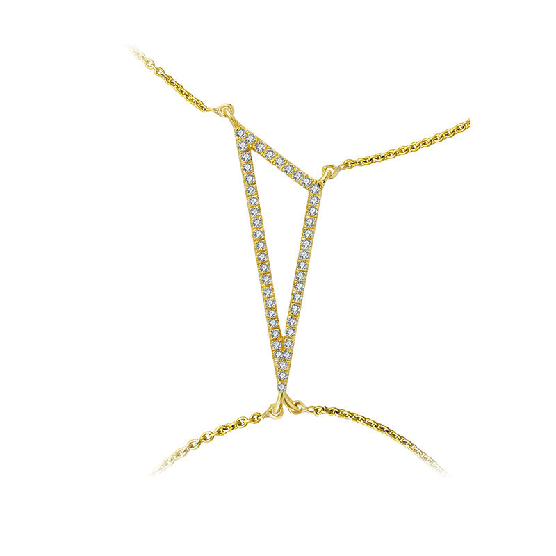 18k Gold Triangle Shape 2 Way Diamond Bracelet - Genevieve Collection