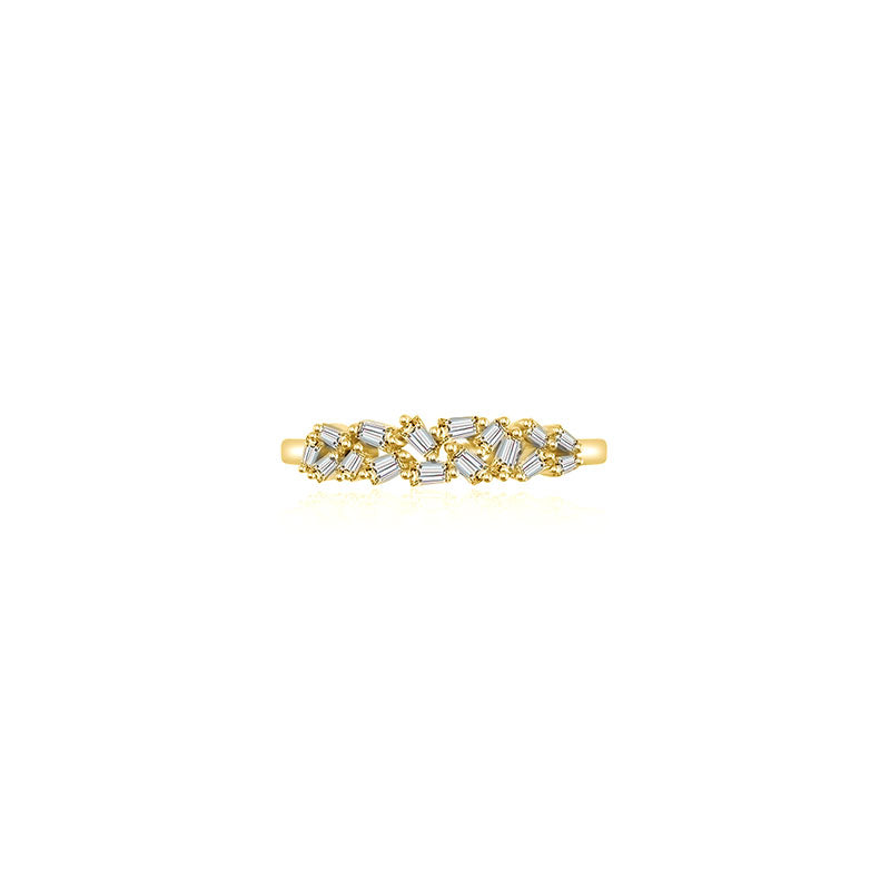 18k Gold Irregular Shape Diamond Ring - Genevieve Collection