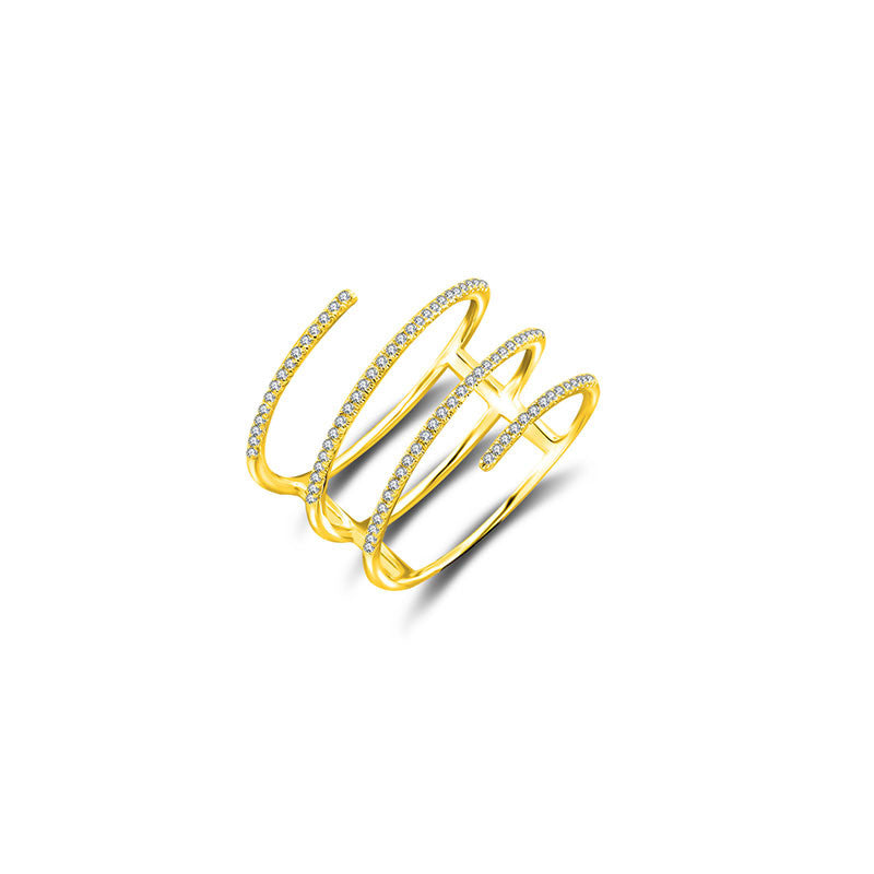 18k Gold Spring Shape Diamond Ring - Genevieve Collection