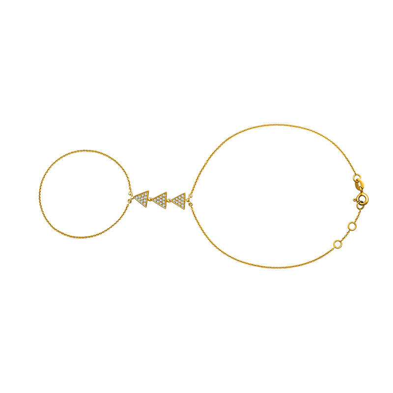 18k Gold Arrow Shape 2 Way Diamond Bracelet - Genevieve Collection