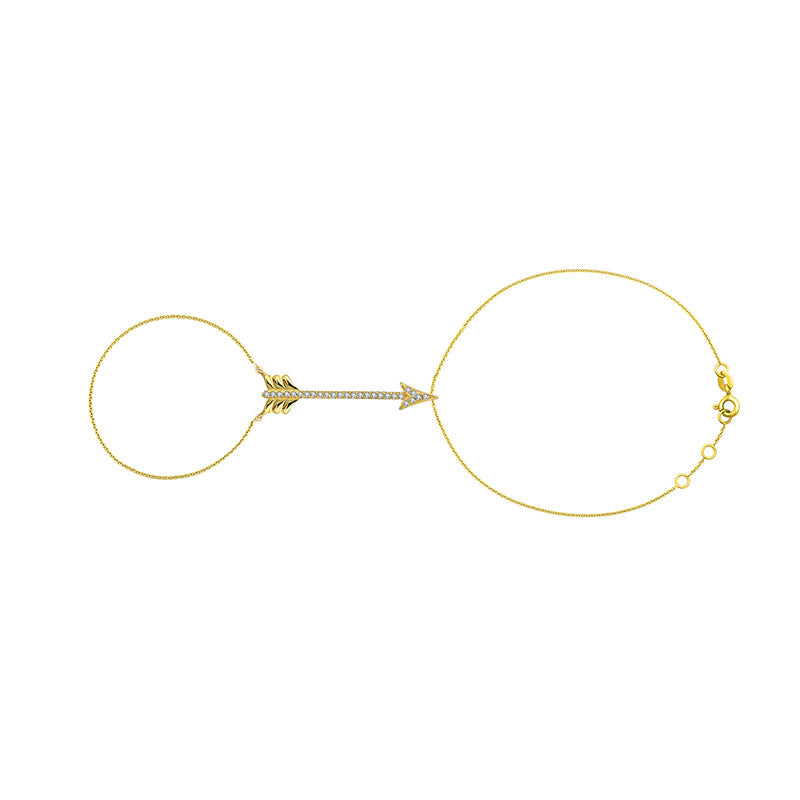 18k Gold Arrow Shape 2 Way Diamond Bracelet - Genevieve Collection