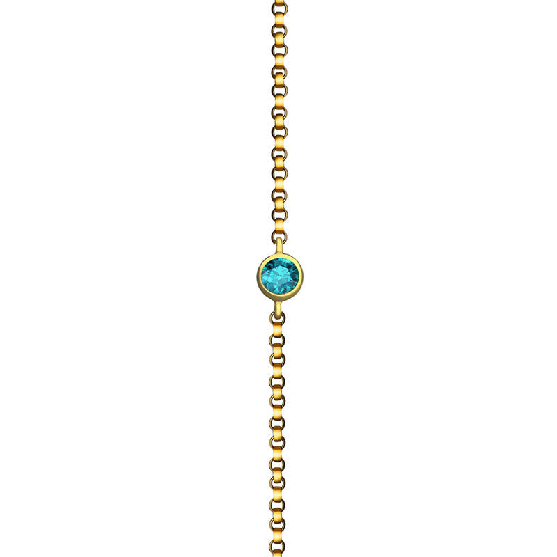 18k Gold December Birthstone Topaz Bracelet - Genevieve Collection