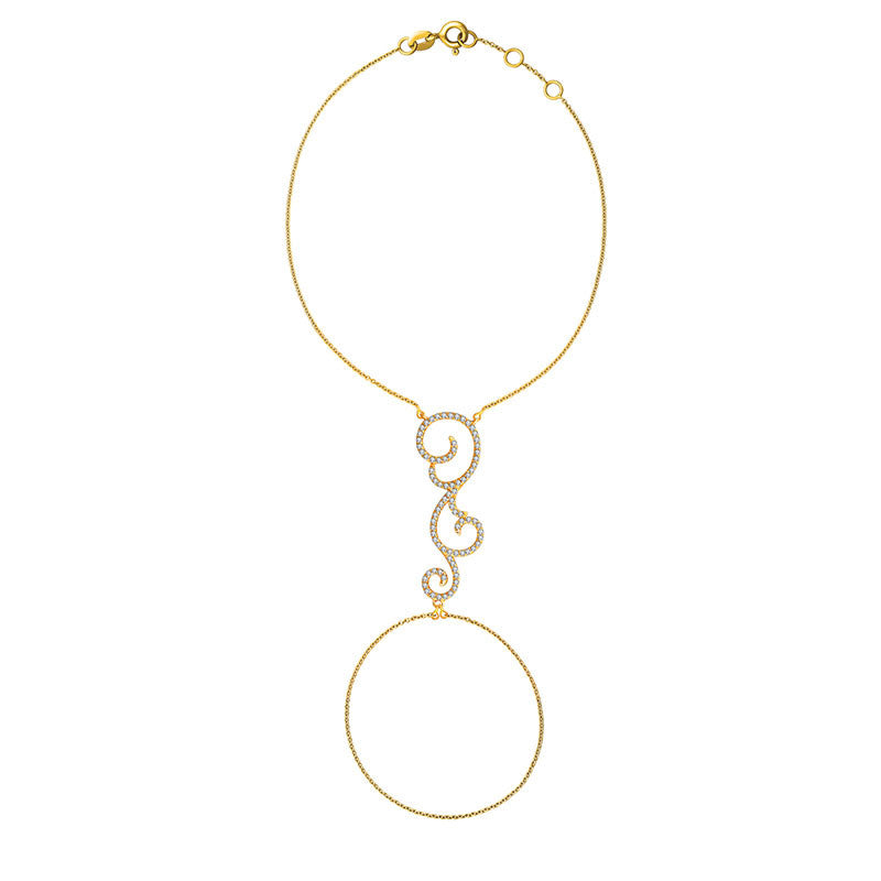 18k Gold Bohemian Style 2 Way Diamond Bracelet - Genevieve Collection