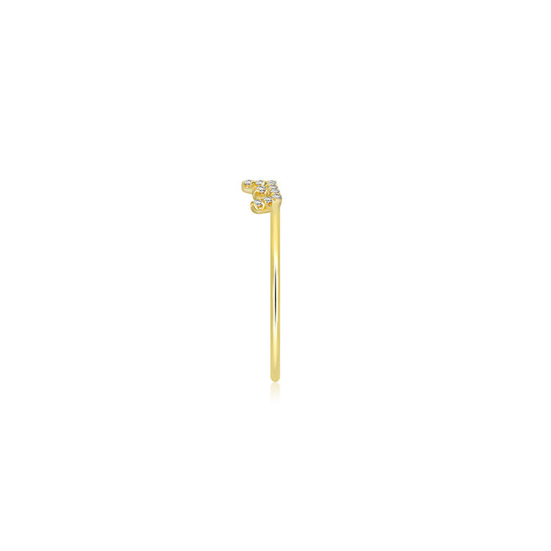 18k Gold Eyelash Shape Diamond Ring - Genevieve Collection