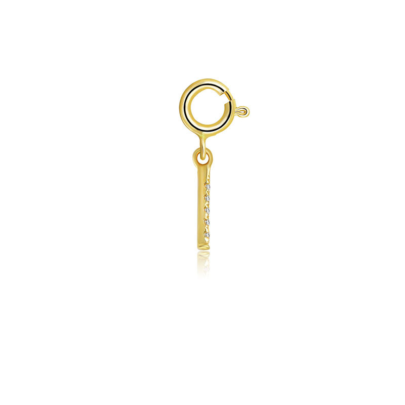 18k Gold Letter "A" Diamond Charms - Genevieve Collection