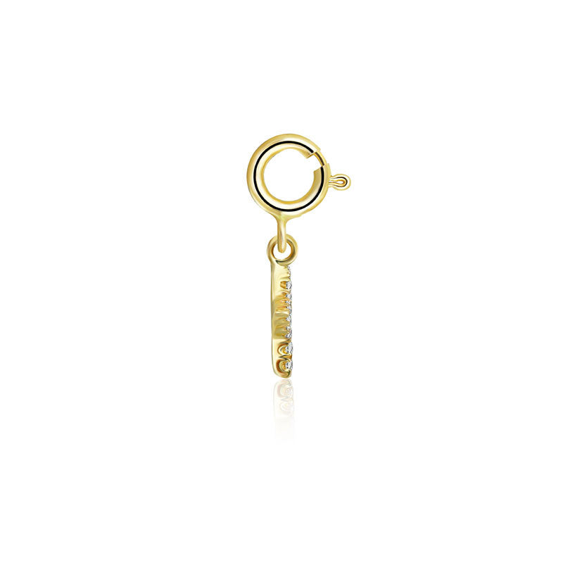 18k Gold Hollow Star Shape Diamond Charms - Genevieve Collection