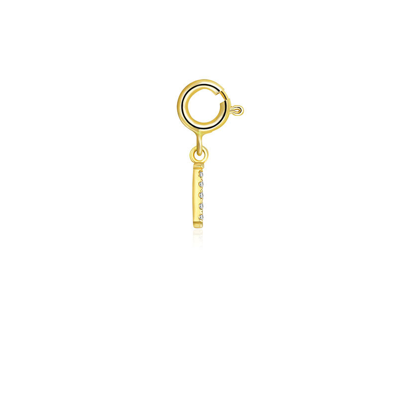 18k Gold Letter "H" Diamond Charms - Genevieve Collection