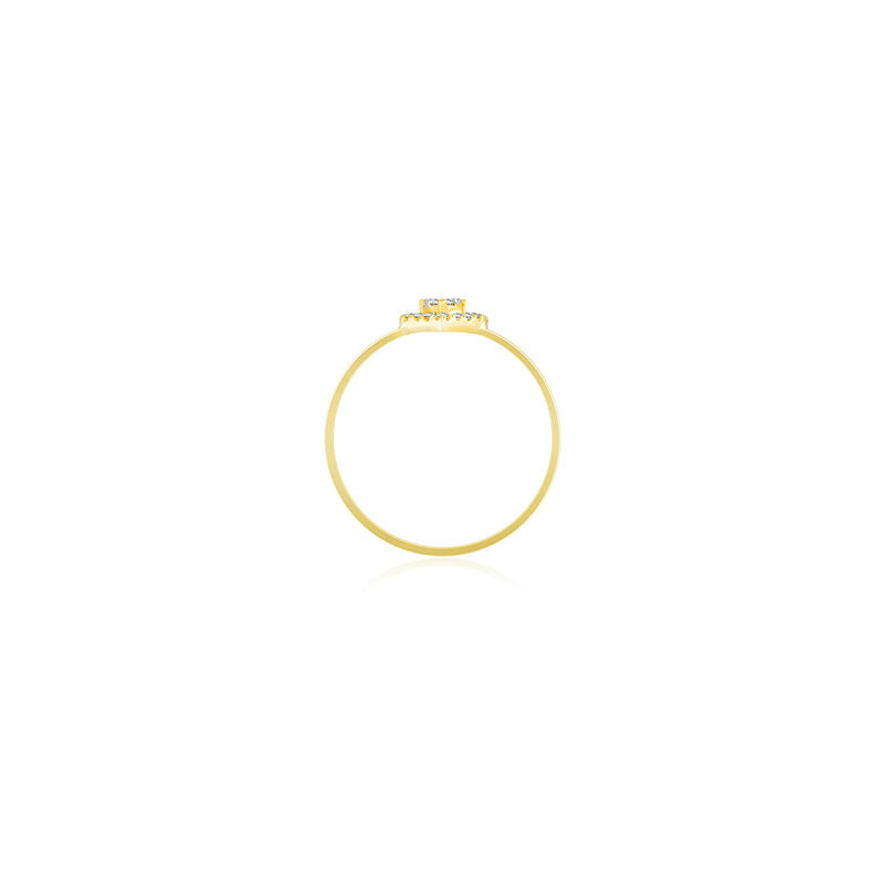 18k Gold Heart Shape Diamond Ring - Genevieve Collection