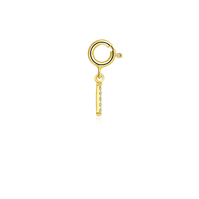 18k Gold Letter "M" Diamond Charms - Genevieve Collection