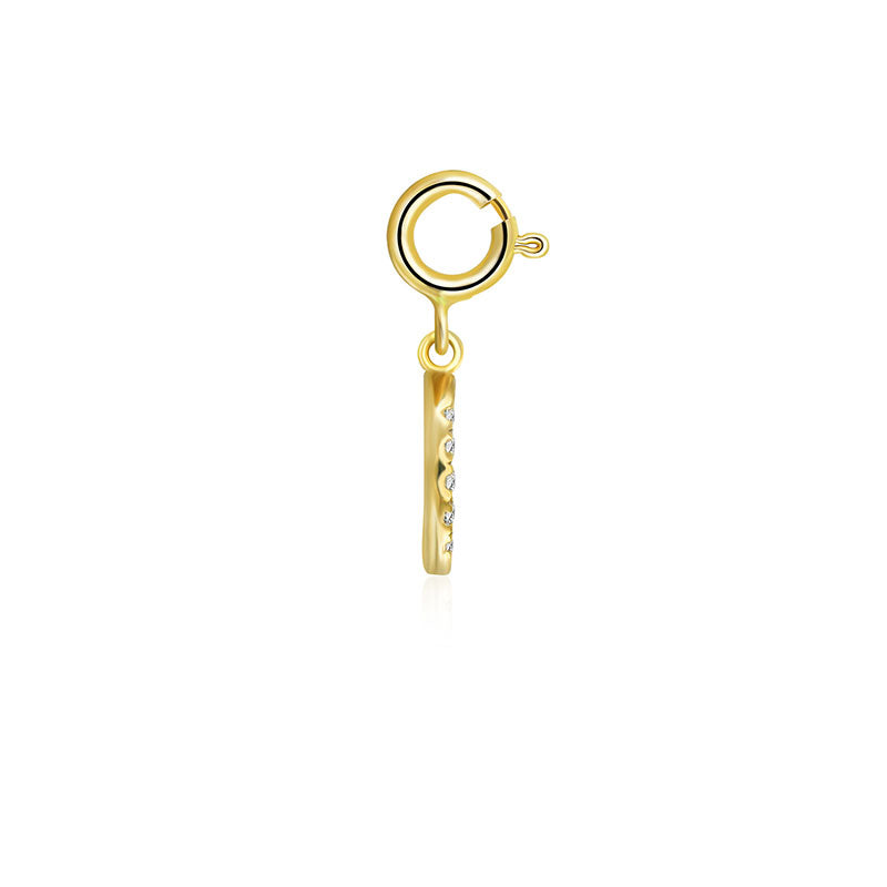 18k Gold Letter "O" Diamond Charms - Genevieve Collection
