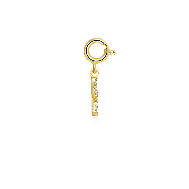 18k Gold Letter "R" Diamond Charms - Genevieve Collection
