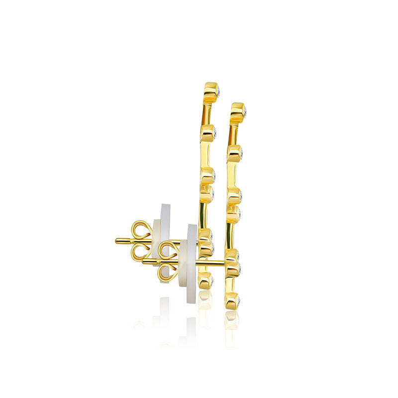 Virgo Zodiac Constellation Earring 18k Gold & Diamond - Genevieve Collection