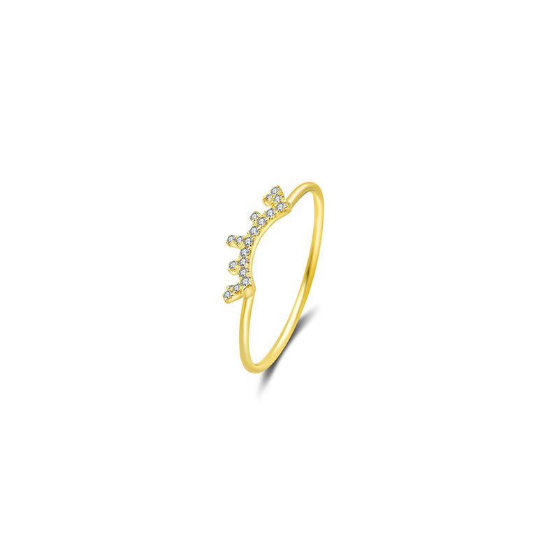 18k Gold Eyelash Shape Diamond Ring - Genevieve Collection