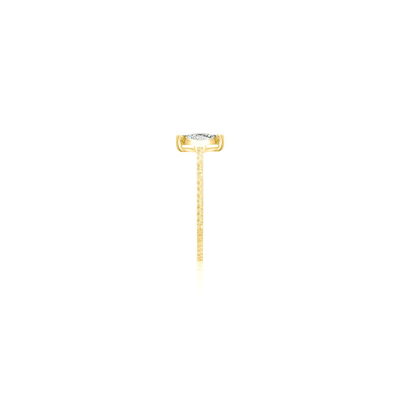 18k Gold Marquise Shape Diamond Ring - Genevieve Collection