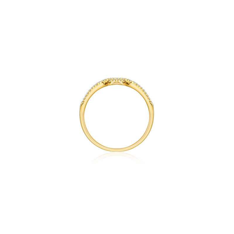 18k Gold Rhombus Shape Diamond Ring - Genevieve Collection