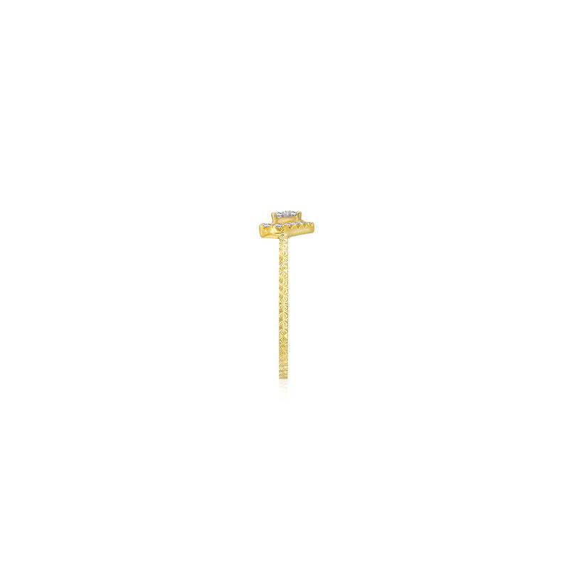 18k Gold Heart Shape Diamond Ring - Genevieve Collection