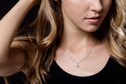 18k Gold Gold Hollow Arrow Diamond Necklace - Genevieve Collection
