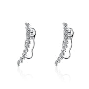 18k Gold Marquise Long Earring - Genevieve Collection