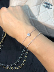 18K Gold 1.2 Carat Tennis Diamond Bracelet - Genevieve Collection