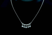 18k Gold Line Necklace With Bezel - Genevieve Collection
