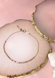 18k Rose Gold Half Tennis Bracelet with Brown Diamond - Genevieve Collection