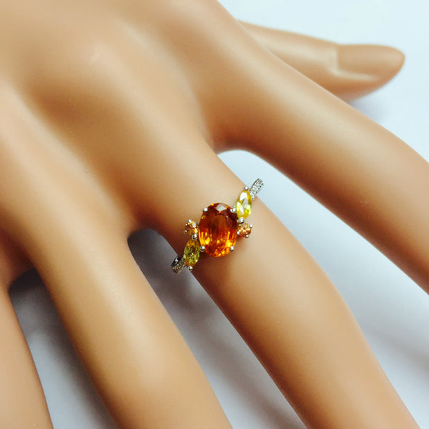 18k Gold Sapphire Passion Ring - Genevieve Collection
