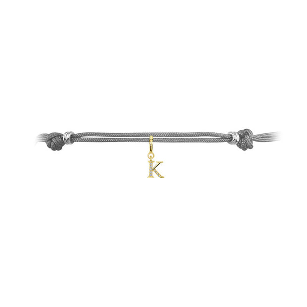 18k Gold Letter "K" Diamond Charms - Genevieve Collection