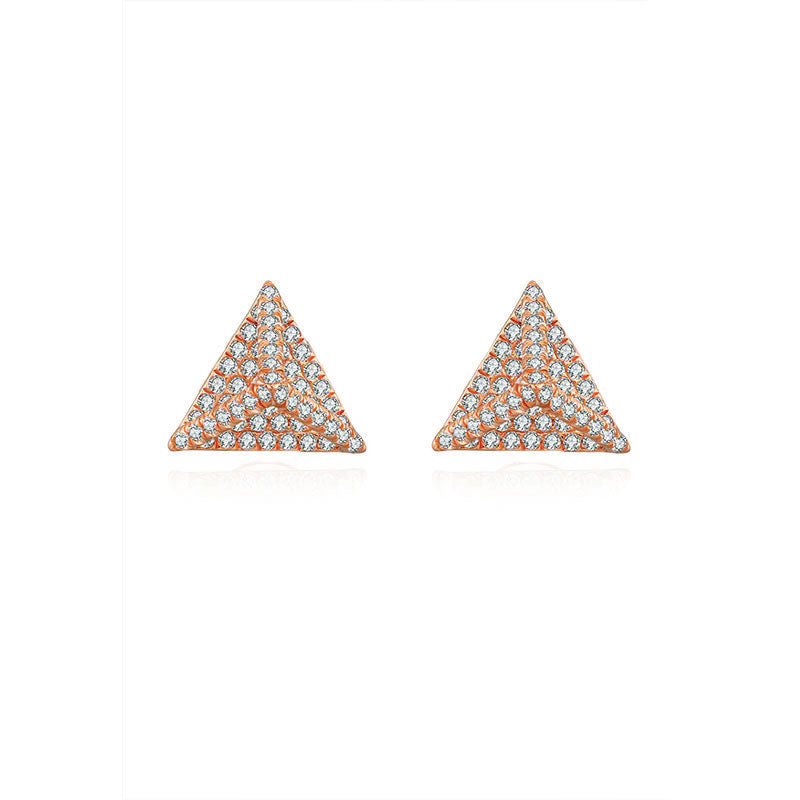 18k Gold Tetrahedron Diamond Earring - Genevieve Collection