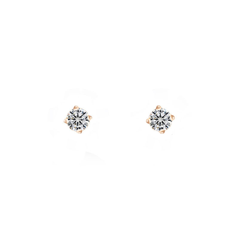 18k Gold Diamond Stud Earring - Genevieve Collection