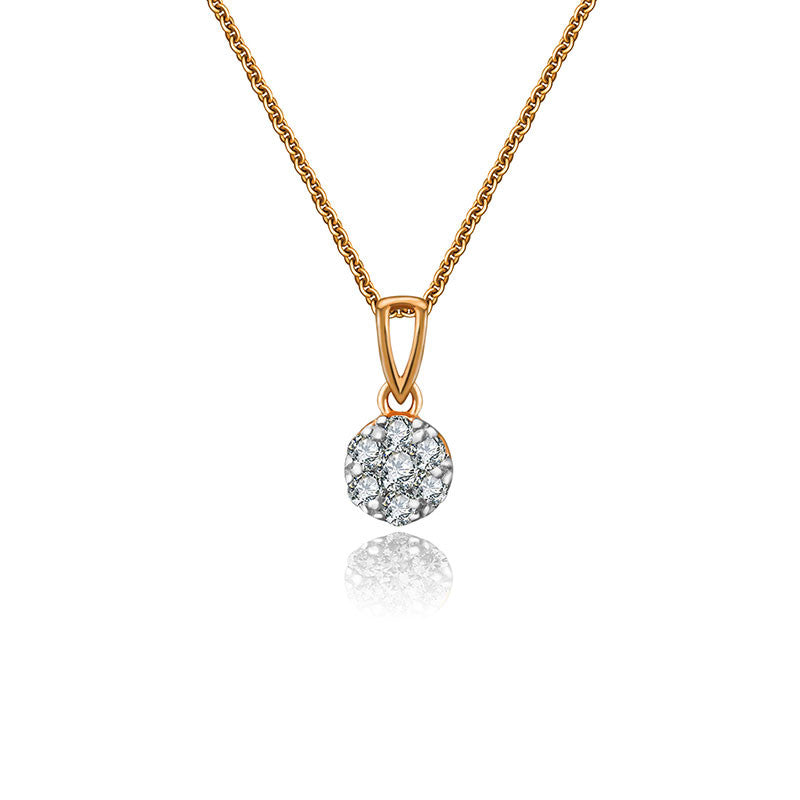 18k Gold Gold Hollow Arrow Diamond Necklace - Genevieve Collection