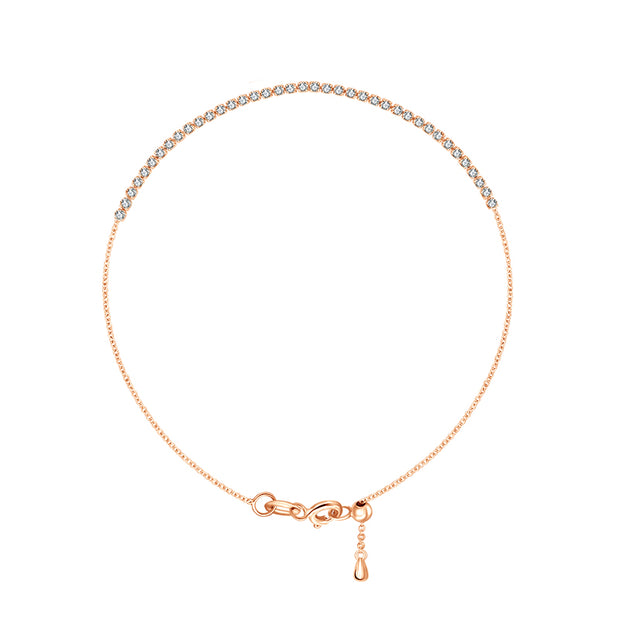18k Gold 0.5 Carat Half Tennis Diamond Bracelet - Genevieve Collection