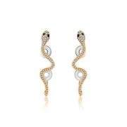 18k Gold Snake Diamond Ear Cuff - Genevieve Collection
