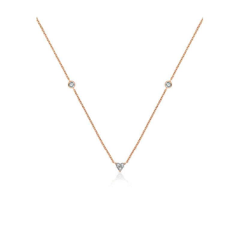 18k Gold Trianlgle Shape Diamond Necklace / Choker - Genevieve Collection