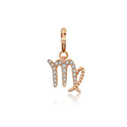 18k Gold Virgo Zodiac Sign Diamond Charms - Genevieve Collection