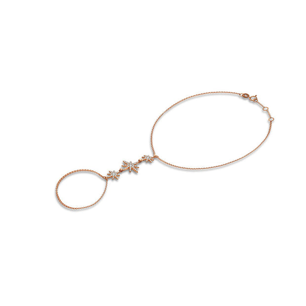 18k Gold Star Shape 2 Way Diamond Bracelet - Genevieve Collection