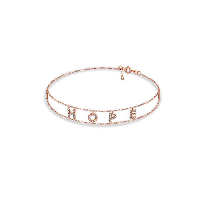 18k Gold "Hope" Diamond Bracelet - Genevieve Collection