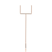 18k Gold Line Dangling Diamond Necklace - Genevieve Collection