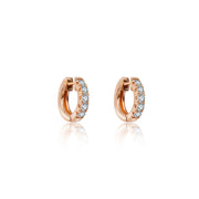 18k Gold Hoop Diamond Earring - Genevieve Collection