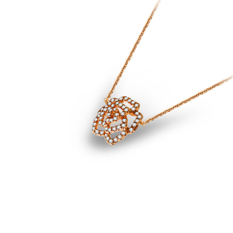 18k Gold Rose Diamond Necklace - Genevieve Collection