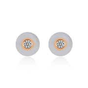 18k Gold Single Diamond Stud Earring - Genevieve Collection