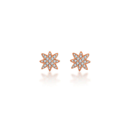18k Gold Star Diamond Earring - Genevieve Collection