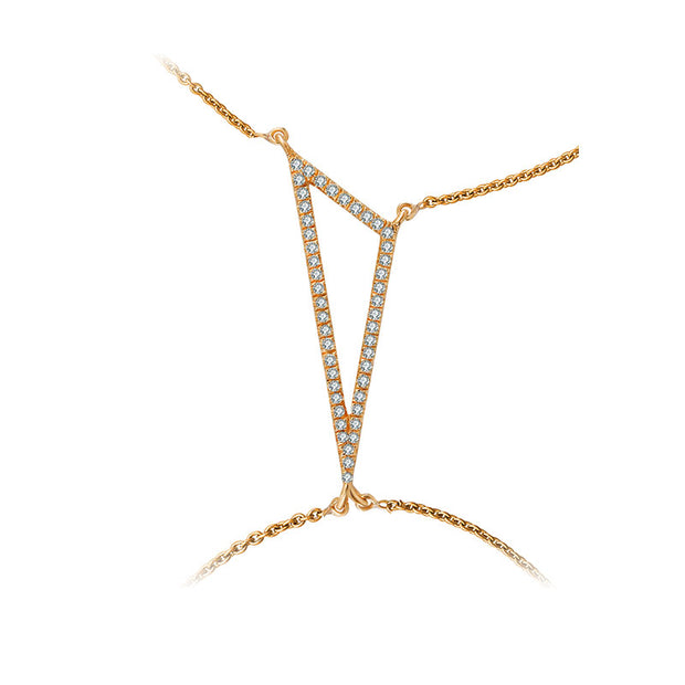 18k Gold Triangle Shape 2 Way Diamond Bracelet - Genevieve Collection