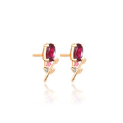 18k Gold Petite Fleur Earring - Genevieve Collection