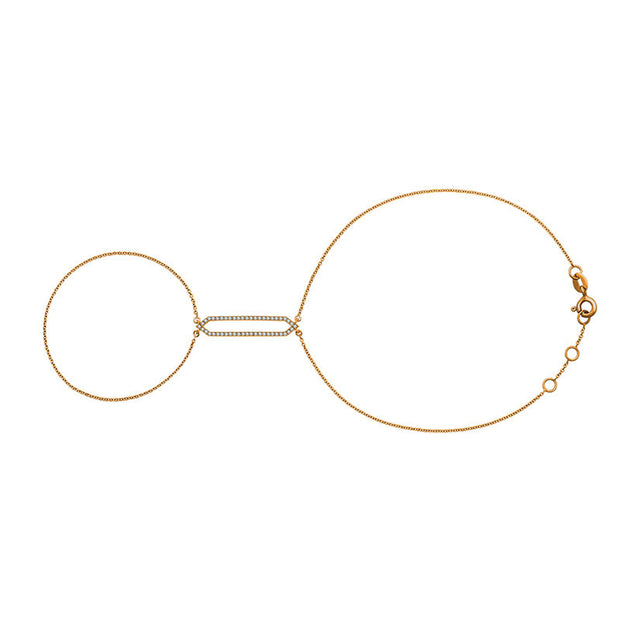 18k Gold Hexagonal Shape 2 Way Diamond Bracelet - Genevieve Collection