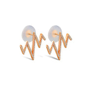 18k Gold Heartbeat Diamond Earring - Genevieve Collection