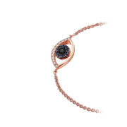 18k Gold Evil Eye Sapphire and Diamond Bracelet - Genevieve Collection