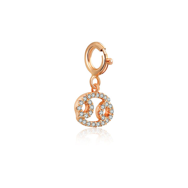 18k Gold Cancer Zodiac Sign Diamond Charms - Genevieve Collection